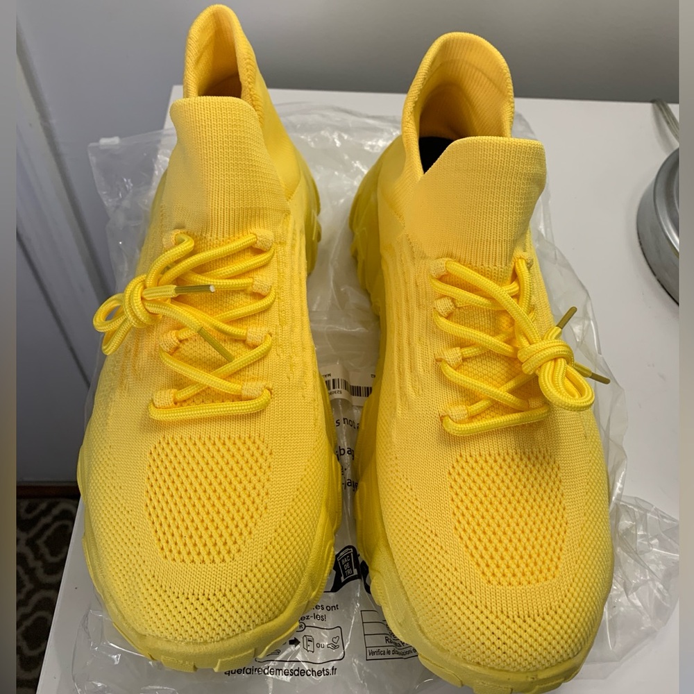 Yellow Sneakers. Brand New. Never worn. Size 10.5